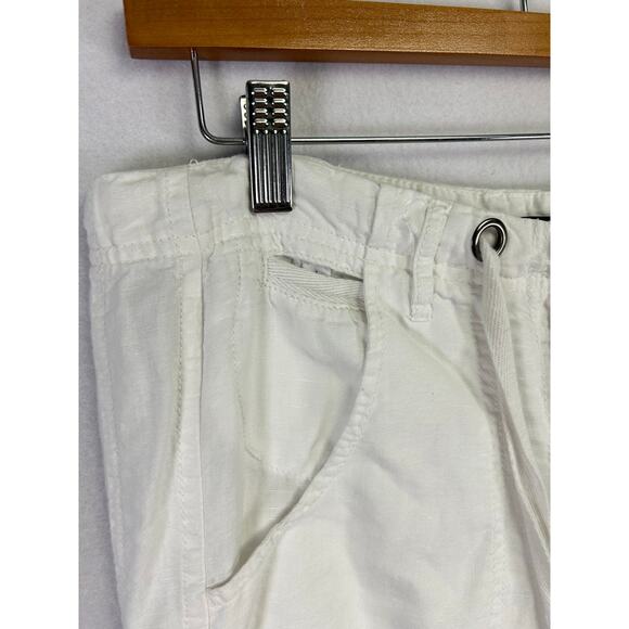 Woman's Willi Smith White Wide Leg Linen Blend Pants - Size 8 Beachy Resort - Picture 8 of 15